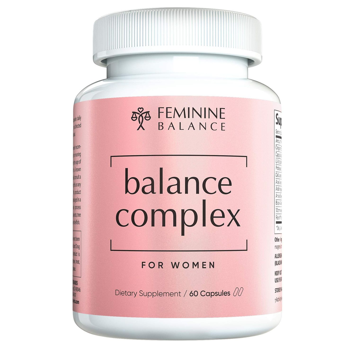 Balance Complex 17-in-1 Vaginal Health 100 Billion Probiotics for Women pH Balance with Cranberry D-Mannose Promote Urinary Tract Health for Vaginal Odor Vaginal Flora, 60 Capsules