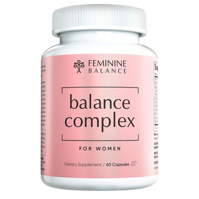 Balance Complex 17-in-1 Vaginal Health 100 Billion Probiotics for Women pH Balance with Cranberry D-Mannose Promote Urinary Tract Health for Vaginal Odor Vaginal Flora, 60 Capsules