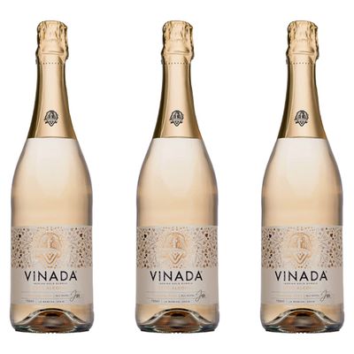 VINADA - Sparkling Gold - Zero Alcohol Wine - 750 ml (3 Glass Bottles)