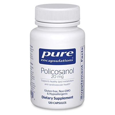 Pure Encapsulations Policosanol 20 mg Hypoallergenic Supplement Supports Healthy Lipid Metabolism and Cardiovascular Function 120 Capsules