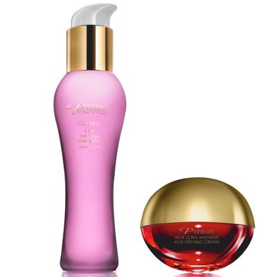 Premier Dead Sea Classic BIOX SERUM and BIOX EYE CREAM Total Age Treatment, Anti-Age, anti-wrinkle, anti-expression marks age defying Complex, soft, gentle, non-tacky 1.7 FL oz. .34 FL oz.