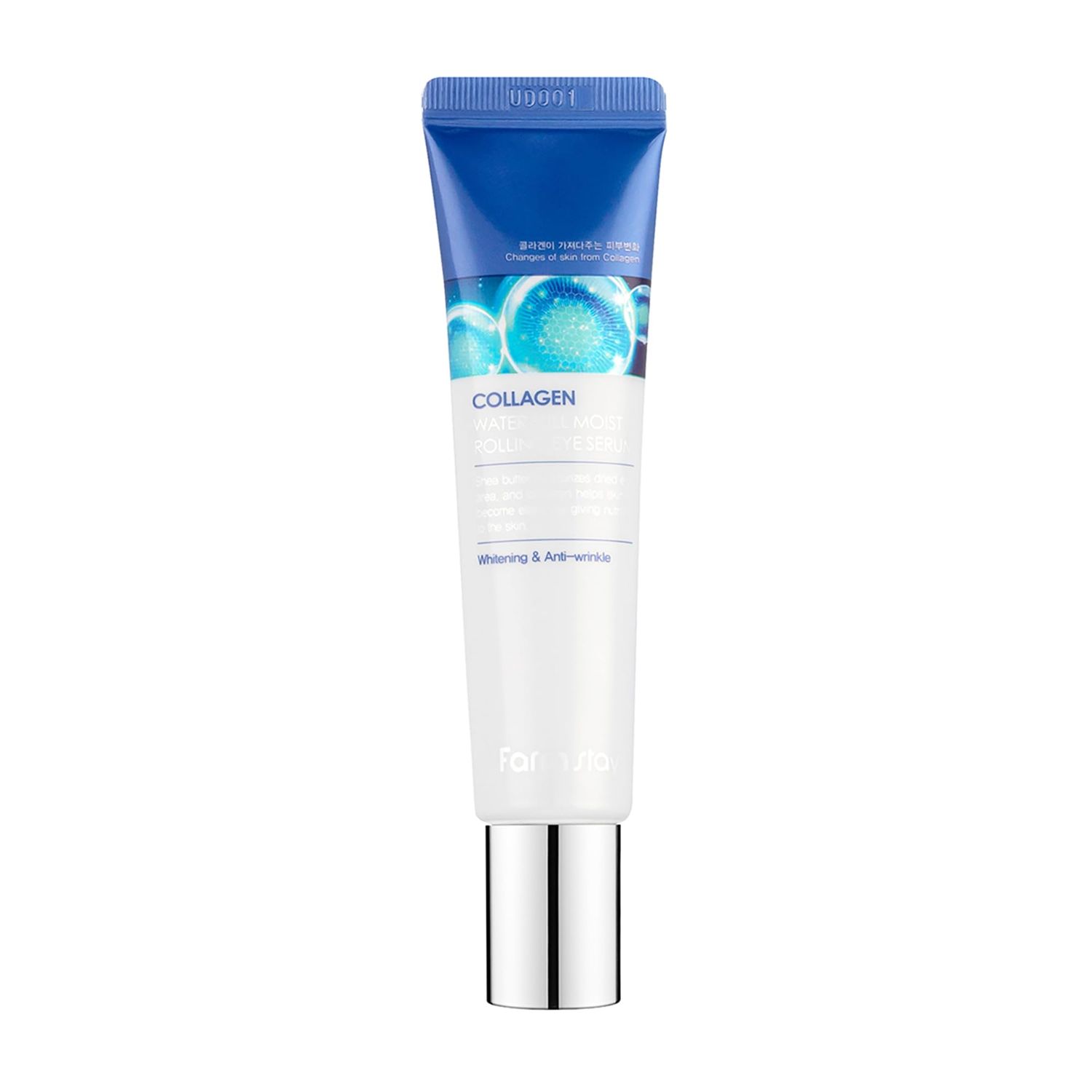 Farmstay Collagen Water Full Moist Rolling Eye Serum - Under Eye Serum Reduces Wrinkles and Fine Lines - Skincare Product with Shea Butter - 0.84 oz