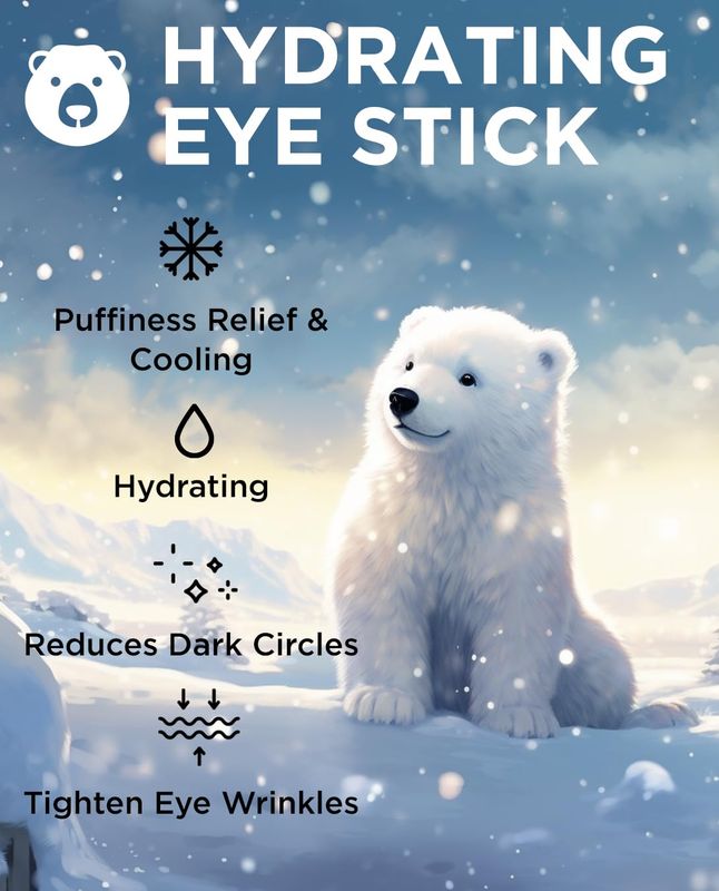 The SAEM Iceland Hydrating Collagen Eye Stick 2 Pack - Cooling Anti-Wrinkle Eye Balm for Dark Circles and Puffiness - Under Eye Treatment - Reduce Wrinkles and Moisturizing - Duo Set