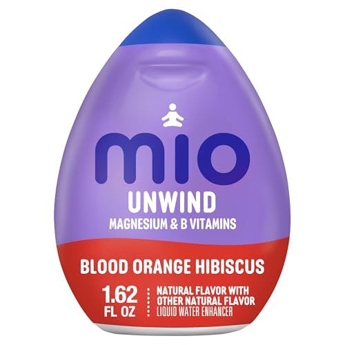 mio Unwind Blood Orange Hibiscus Liquid Water Enhancer with Magnesium B Vitamins, 1.62 fl oz Bottle