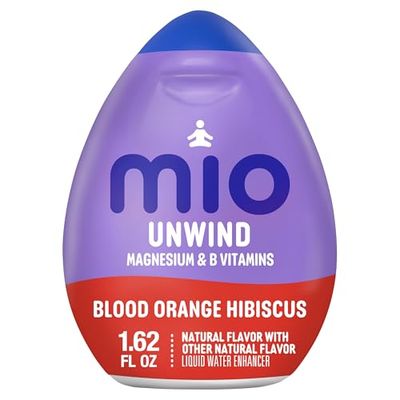 mio Unwind Blood Orange Hibiscus Liquid Water Enhancer with Magnesium B Vitamins, 1.62 fl oz Bottle