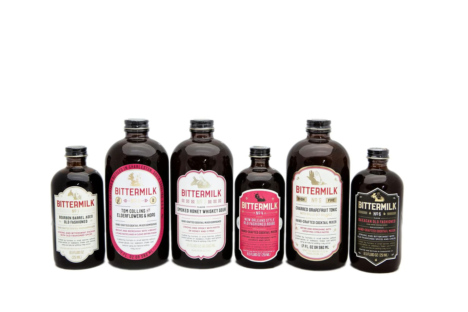 Bittermilk Cocktail Mixer Variety Gift Pack - Bourbon Gifts for Men - Six Bottles Includes Bittermilk No.1 No.2 No.3 No.4 No.5 No.6 - Makes More Than 100 Cocktails