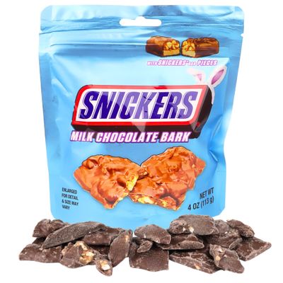 Morris National Inc Limited Edition Snickers Chocolate Bark, Resealable Bag, 4 Ounces