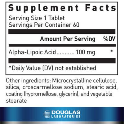 Douglas Laboratories Alpha-Lipoic Acid Supports Metabolic and Antioxidant Functions 60 Tablets