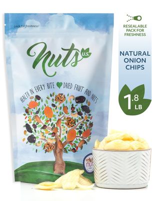 NUTS U.S. - Onion Chips Sea-Salted No Color Added and No Sugar Added Natural Delicious And Healthy Bulk Chips!!! (Onion Chips, 1.8 LBS)