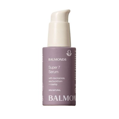 Balmonds Super 7 Serum - 99 natural facial serum with features seven hero ingredients to boost skin health and resilience, giving dry, fragile, or depleted skin a daily dose of goodness.