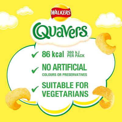 Walkers Quavers Cheese Snacks 16g x 6 per pack