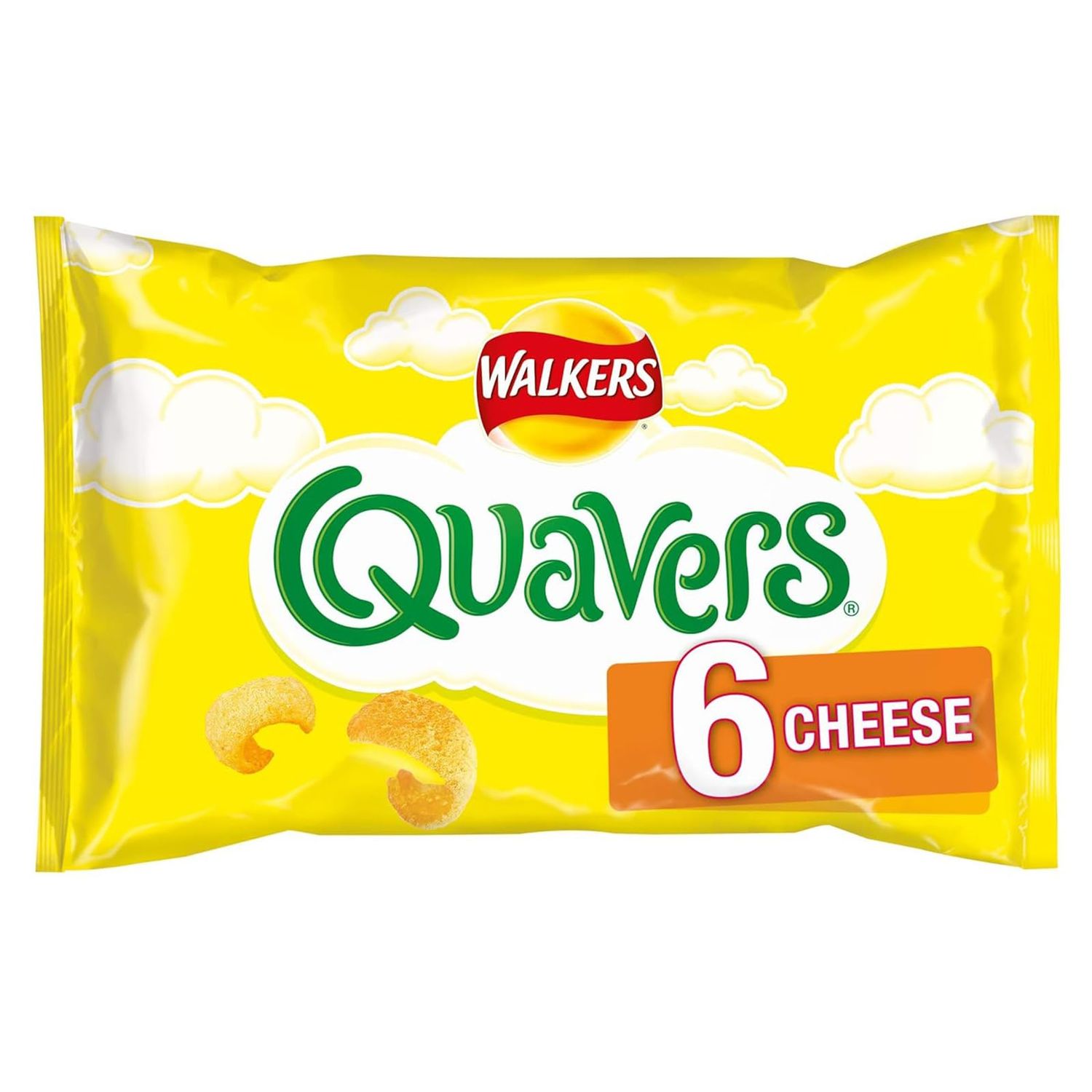 Walkers Quavers Cheese Snacks 16g x 6 per pack