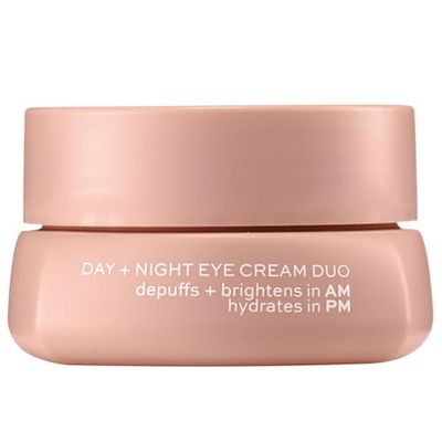 ITK Skincare Day Night Undereye Cream Duo -AM Day Cream With Vitamin C Caffeine To Depuff Under Eyes Brighten Skin- PM Night Cream With Ceramides Ginger Root Extract For Anti Aging Deep Moisture