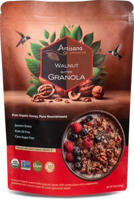 Organic Artisana Walnut (Walnut butter with Cashews) Granola-Gluten-Free, Vegan, Low Glycemic, Organic, Palm Oil-Free, Ancient Grains with Plant-Based Vitamin E, 10 oz
