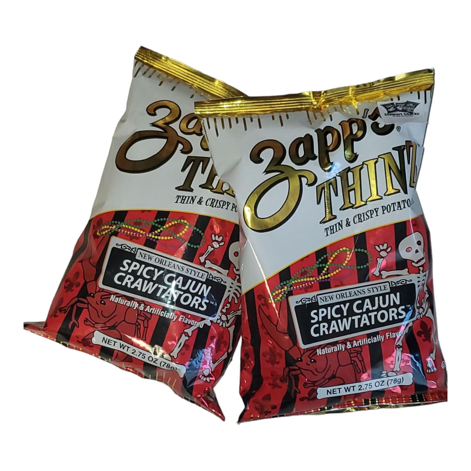 Zapp&#39;s Thinz Spicy Cajun Crawtators 2.75oz2pk