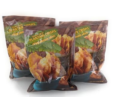 Trader Joe&#39;s Plantain Crisps, Crispy Plantain Slices, 5 oz, Pack of 3