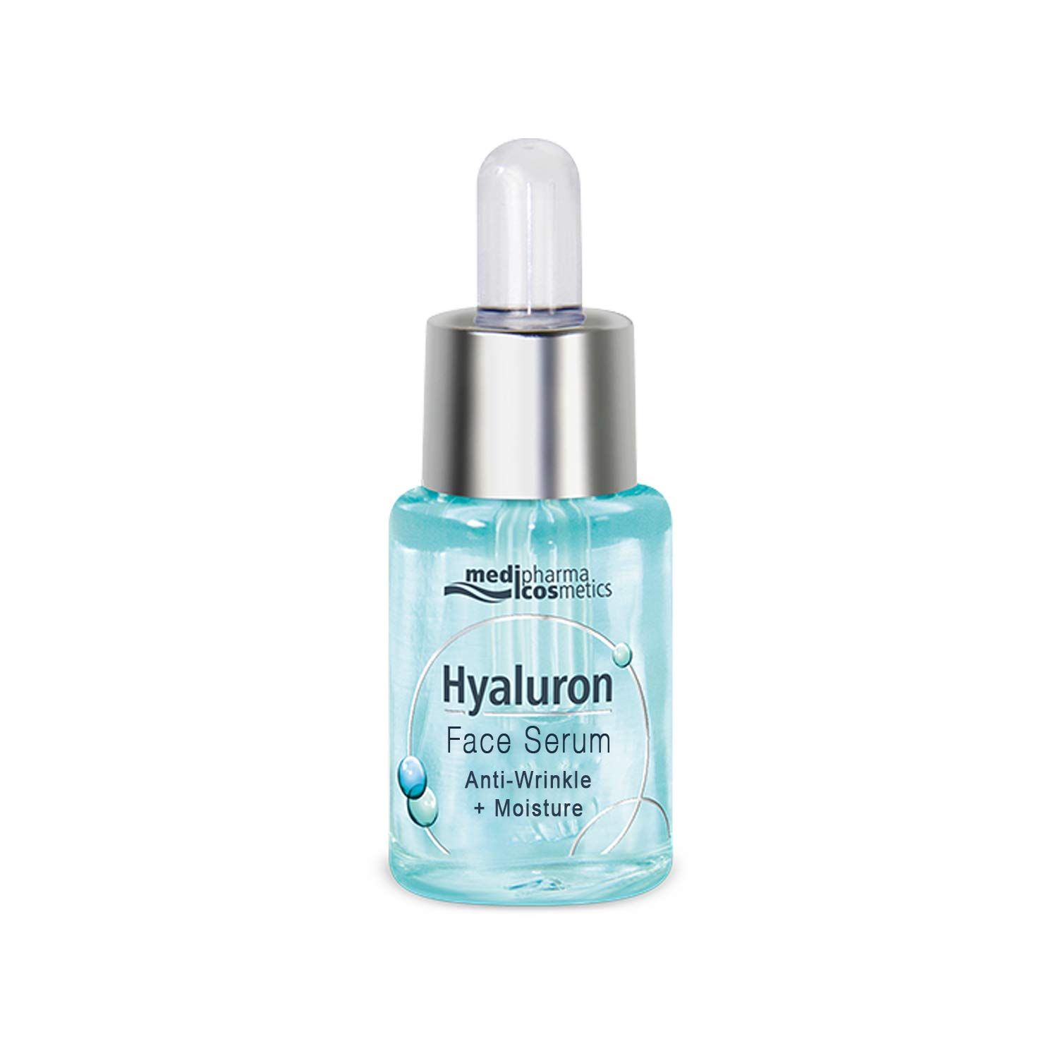 Medipharma Cosmetics Hyaluronic Acid Face Serum - Anti-aging Anti-wrinkle 24h moisturizing Facial Serum - Serum for face with caffeine in dropper bottle, Made in Germany, 0,44 fl oz