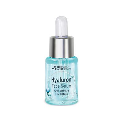 Medipharma Cosmetics Hyaluronic Acid Face Serum - Anti-aging Anti-wrinkle 24h moisturizing Facial Serum - Serum for face with caffeine in dropper bottle, Made in Germany, 0,44 fl oz