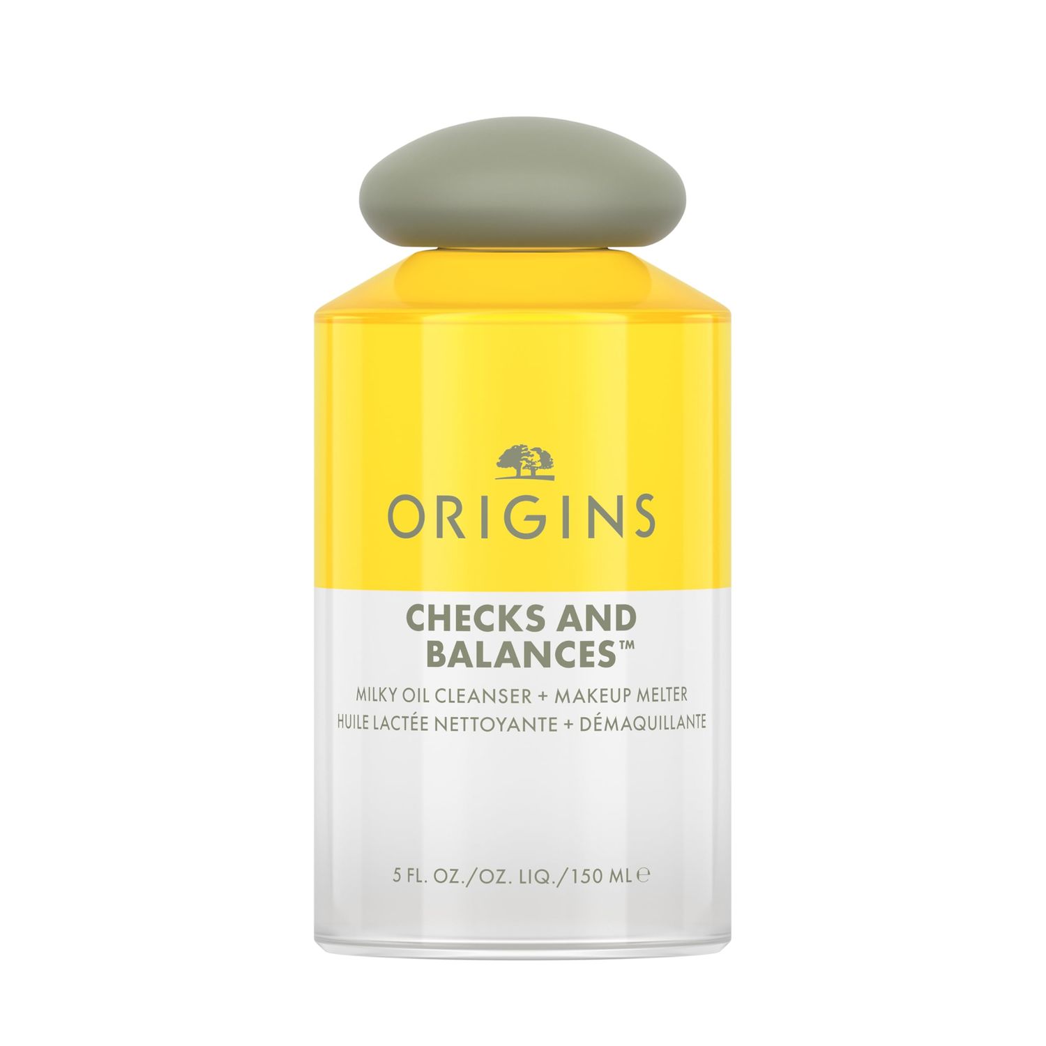 Origins Checks and Balances Milky Oil Cleanser Makeup Melter Softens Skin Removes Makeup With Squalane Plant-Derived Glycerin, 5 Fl Oz