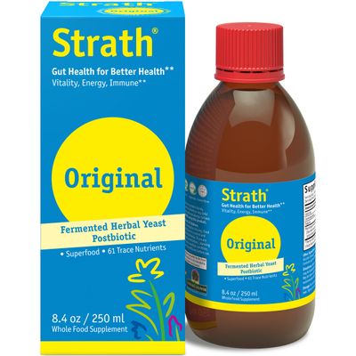 Strath Fermented Herbal Yeast Postbiotic - (8.4 Fl oz) Daily Nutritional Food Supplement Liquid Supports Metabolism Vegetarian Lactose-Free No Artificial Additives