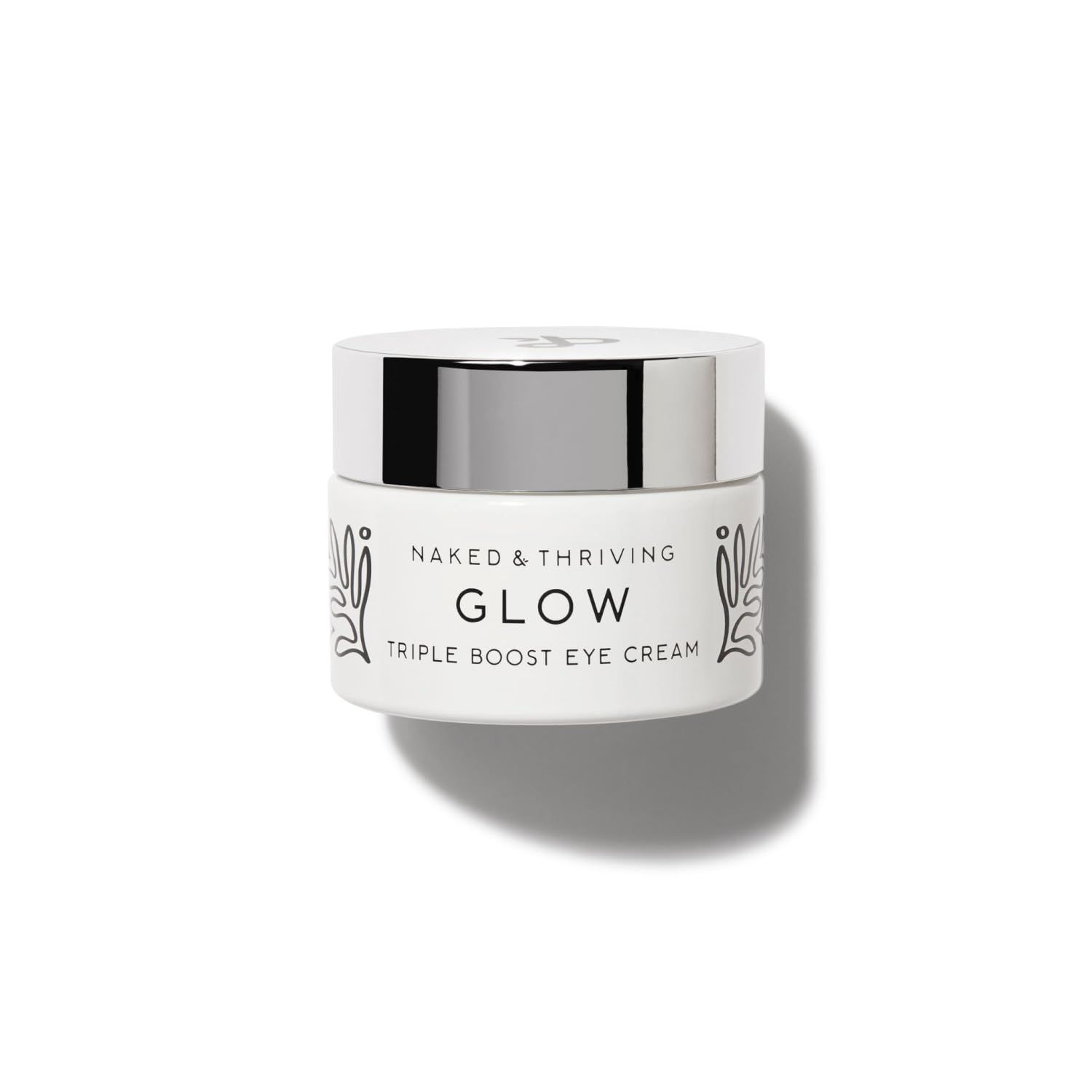 Naked Thriving Glow Triple Boost Eye Cream Hyaluronic Acid Squalane Hydrate, Moisturize Nourish Vegan, Naturally-Derived Highly-Concentrated Antioxidant Blend (15mL)