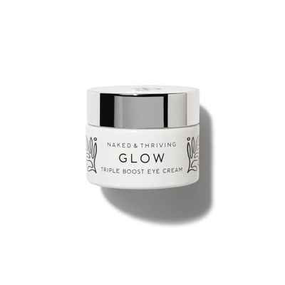 Naked Thriving Glow Triple Boost Eye Cream Hyaluronic Acid Squalane Hydrate, Moisturize Nourish Vegan, Naturally-Derived Highly-Concentrated Antioxidant Blend (15mL)