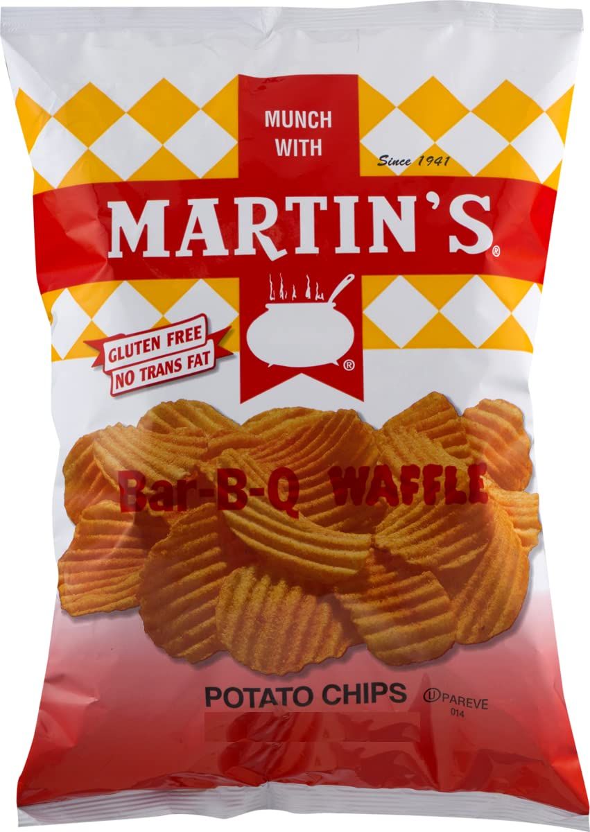Martin&#39;s Bar-B-Q Waffle Potato Chips 8.5 Ounces (3 Bags)