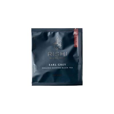 Rishi Tea Earl Grey Tea - Organic Sachet Tea Bags, Pure Black Tea with Bergamot Oil, Energizing Caffeinated - 50 Count