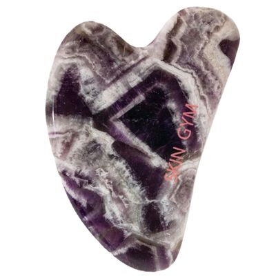SKIN GYM Sculpty Heart Amethyst Gua Sha Face Sculpting Tool Face Massage Tool, Anti-Aging Guasha Tool for Face Under Eye Bags, Puffy Eyes Fine Lines Face lifting, Face Jawline Sculptor