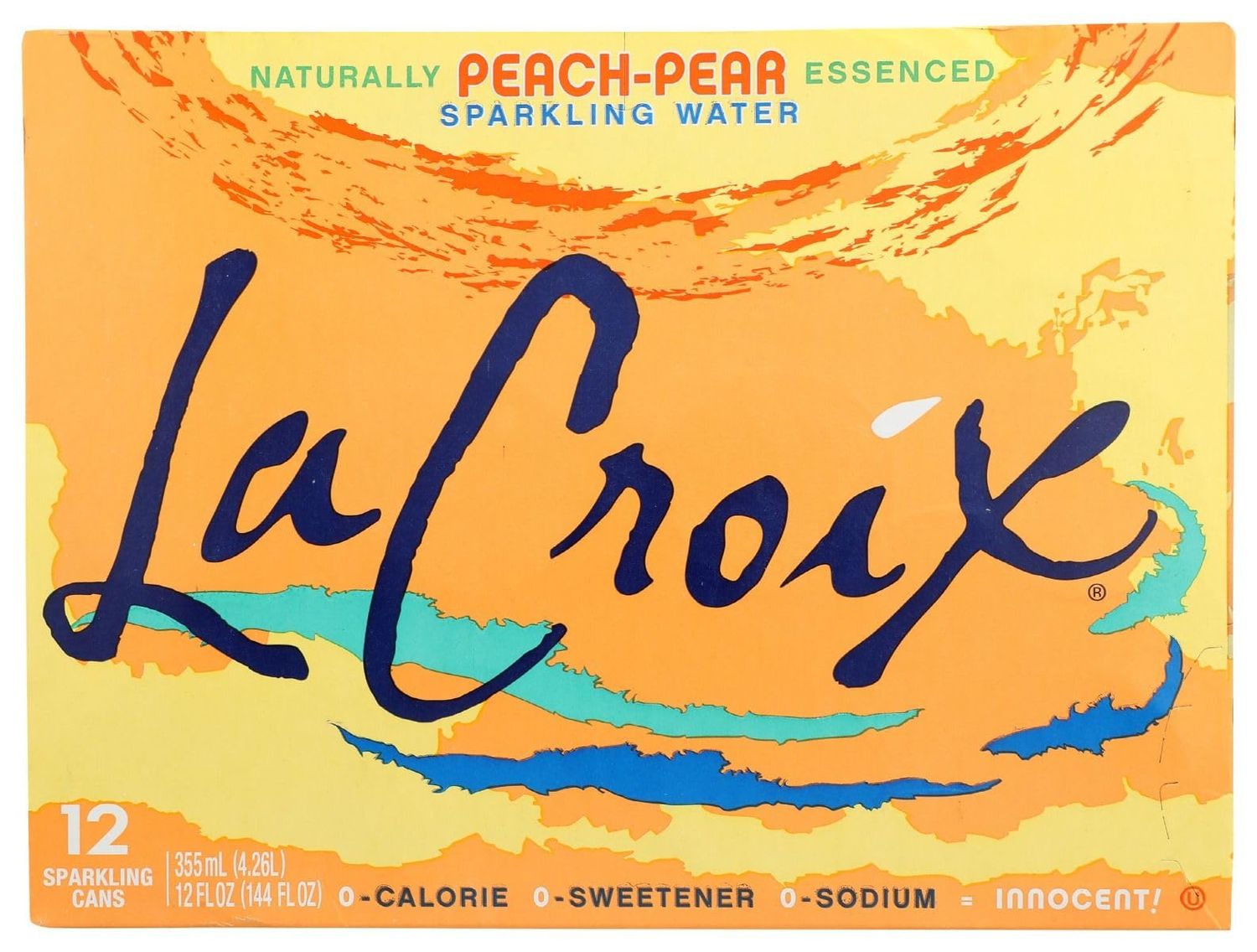 La Croix Peach Pear Flavored Sparkling Water, 12 Packs, Zero Calories, 144 Fluid Ounces (Pack Of 2)