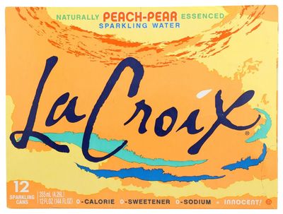 La Croix Peach Pear Flavored Sparkling Water, 12 Packs, Zero Calories, 144 Fluid Ounces (Pack Of 2)