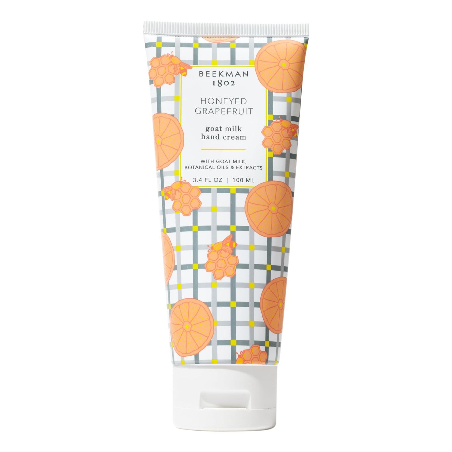 Beekman 1802 Pure Goat Milk Hand Cream, Honeyed Grapefruit - Scented - 3.4 oz - Moisturizing Lotion for Dry Skin - Anti-Aging Hydration - Good for Sensitive Skin - Cruelty Free