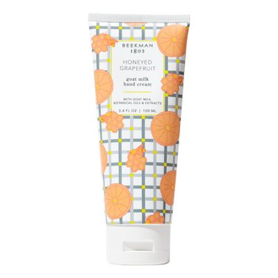 Beekman 1802 Pure Goat Milk Hand Cream, Honeyed Grapefruit - Scented - 3.4 oz - Moisturizing Lotion for Dry Skin - Anti-Aging Hydration - Good for Sensitive Skin - Cruelty Free