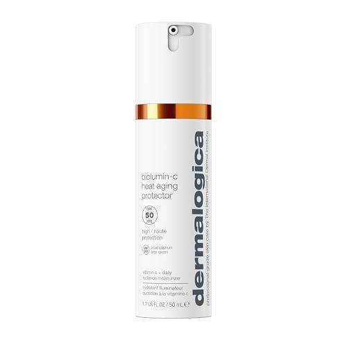 Dermalogica Biolumin-C Heat Aging Protector SPF 50, Daily Face Moisturizer with Sunscreen - Defend Signs of Skin Aging, 1.7 fl oz