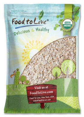 Food to Live Organic Instant Rolled Oats, 4 Pounds - Ready in 1 Minute Non-GMO Whole Grain Oatmeal. Good Source of Fiber and Protein. Great Quick Cook and Overnight Oats for Nutritious Breakfast