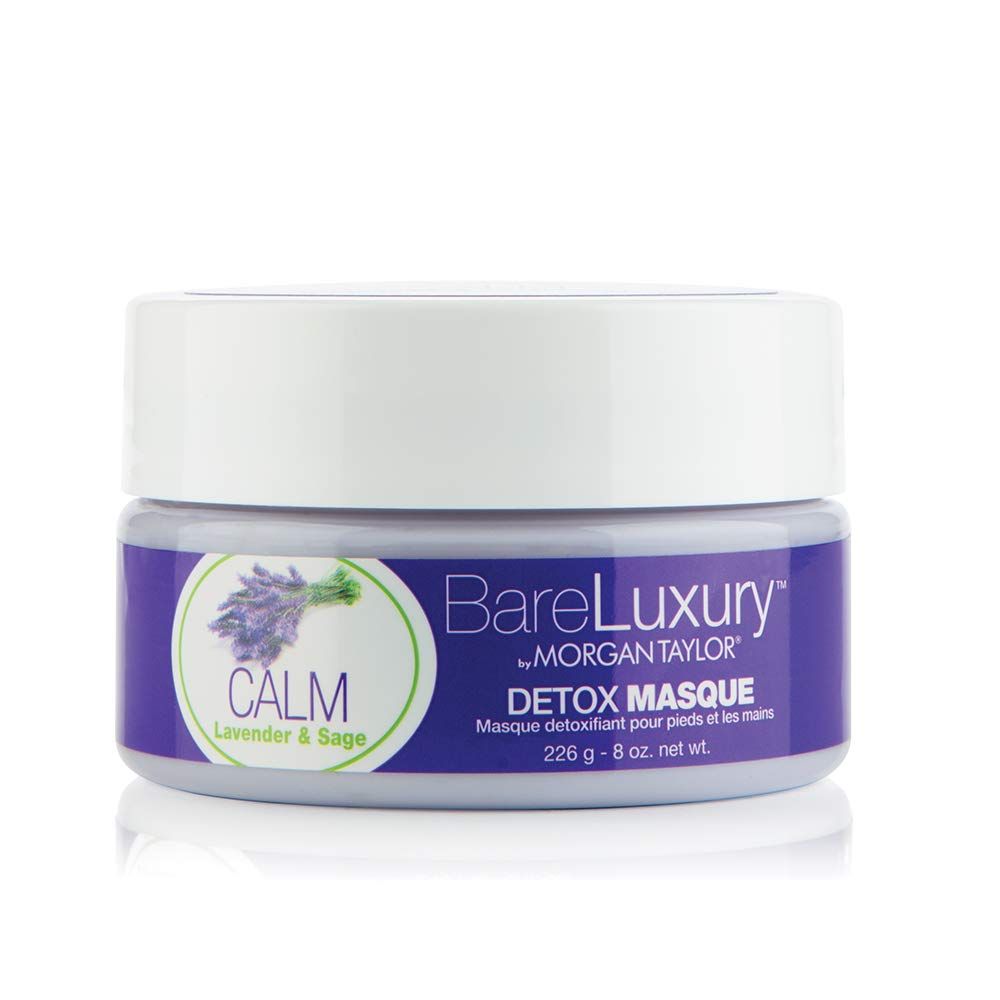 Morgan Taylor BareLuxury Calm Lavender Sage Masque Jar, 8 oz - Soothing Hydrating PediMani Mask with Lavender Sage for Relaxed, Rejuvenated Skin