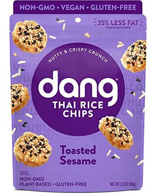 Dang Thai Rice Chips Gluten Free, Soy Free Preservative Free Rice Crisps, Healthy Snacks Made with Whole Foods (Toasted Sesame, 3.5 Ounce (Pack of 1))
