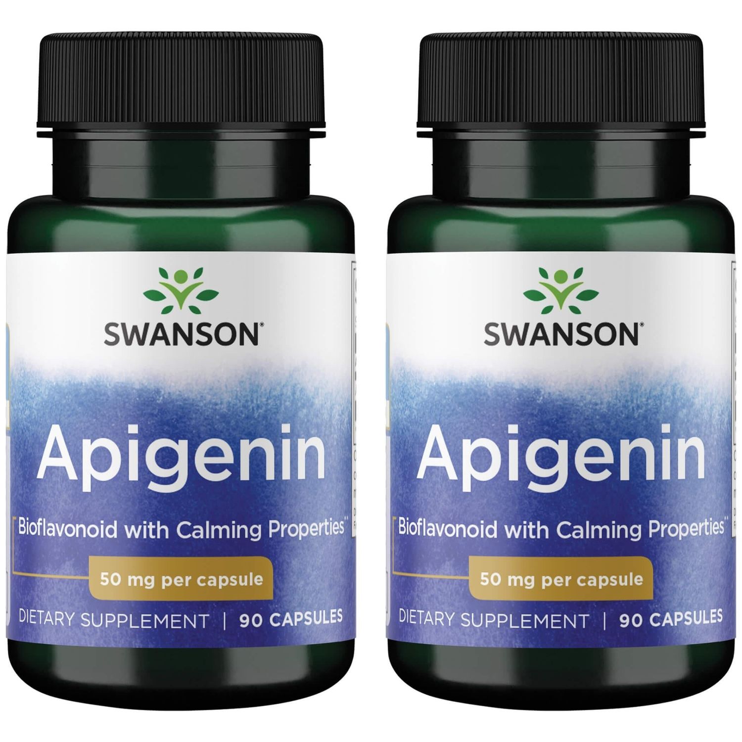 Swanson Apigenin-Bioflavonoid Supplement Natural Prostate Support-Metabolism Nerve Health Support-Can Support Sleep Relaxation 90 Caps, 50mg Each (2 Pack)