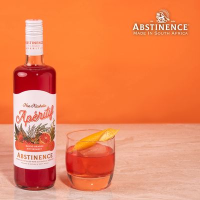 Abstinence Spirits Blood Orange Aperitif Award Winning Non-Alcoholic Spirit 750ml