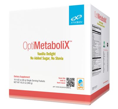 XYMOGEN OptiMetaboliX - Metabolism Supplement with B12 Vitamins and Folate - Cinnamon Supplements Vitamin B9 - No Sugar Added, Vegan and Gluten Free - Vanilla Delight (10 Servings)