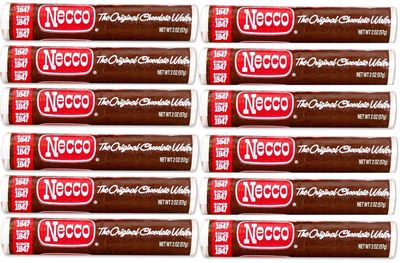 Wafers Original Chocolate Flavored Hard Candy Rolls - Bundle Packs (2 Ounce (Pack of 12), chocolate)