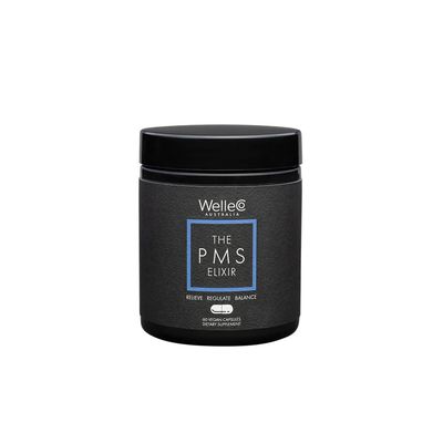 WelleCo The PMS Elixir Premenstrual Support Supplement for Women, Magnesium and Ashwagandha Capsules with Iron, Iodine, Broccoli Sprouts, Vitex, Chromium B Vitamins, Vegan Gluten Free, 60 Capsules