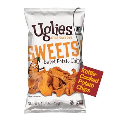 UGLIES Sweet Potato Kettle-Cooked Potato Chips, 5.5 Oz. Bags, Pack of 4