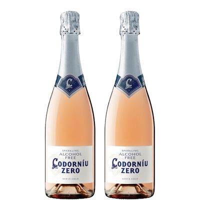 Codorn u Zero Ros Premium Non-Alcoholic Sparkling Wine Dealcoholized Cham-pagne 750ml 2 PACK