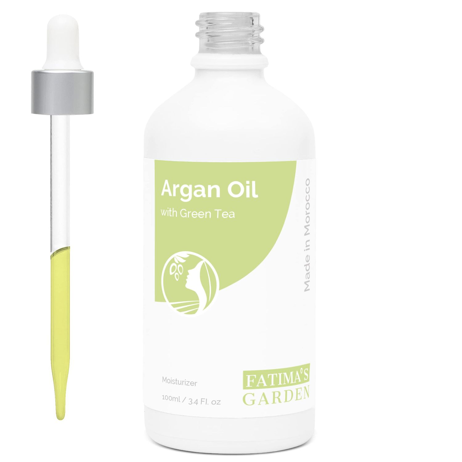 Fatima&#39;s Garden Argan Green Tea Oil - Anti-Aging Moisturizer, 100ml
