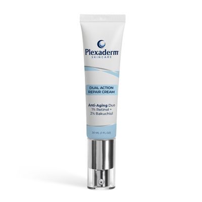 Plexaderm Dual Action Repair 1 Retinol Face Cream. Anti Aging Cream Serum with Retinol, Bakuchiol, and Hyaluronic Acid to Fight Fine Lines and Wrinkles, 1 fl. oz.