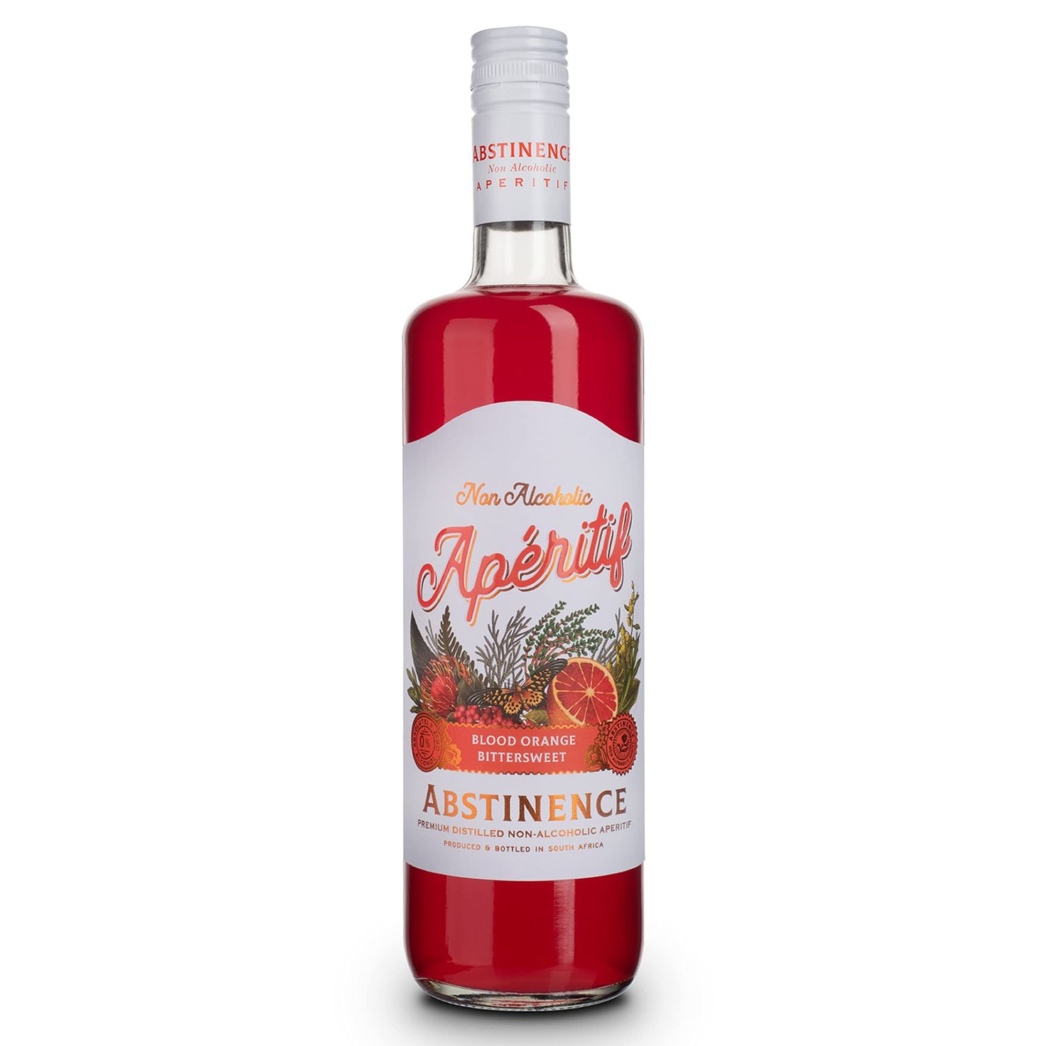 Abstinence Spirits Blood Orange Aperitif Award Winning Non-Alcoholic Spirit 750ml