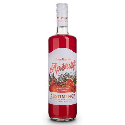 Abstinence Spirits Blood Orange Aperitif Award Winning Non-Alcoholic Spirit 750ml