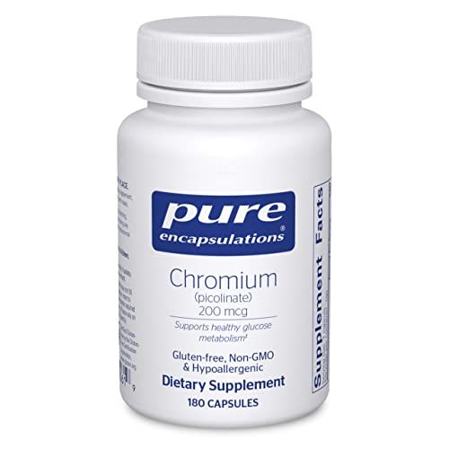 Pure Encapsulations Chromium (Picolinate) 200 mcg Hypoallergenic Supplement for Healthy Lipid and Carbohydrate Metabolism Support 180 Capsules