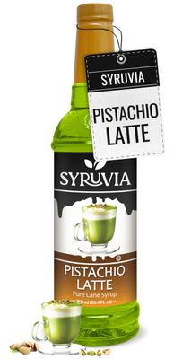 Syruvia Pistachio Latte Syrup for Coffee 25.4 fl oz
